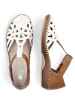 Rieker Sandale mit Klettverschluss CREME-COGNAC